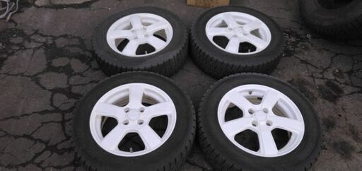 フリード着用 4本セット⭐ENKEI SMACK アルミホイール 15×5.5J off50 PCD100 + スタッドレスタイヤ 185/65R15 14800円⭐52