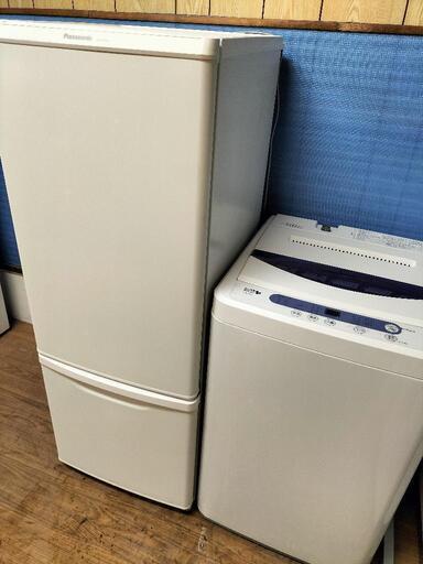 新生活家電お買い得セットNo⑫ パナソニック NR-B17BW-W ドア冷凍冷蔵庫 168L 2019年製・ヤマダ電気 YWM-T50A1 全自動洗濯機 5.0Kg 2019年製 2点セット！！