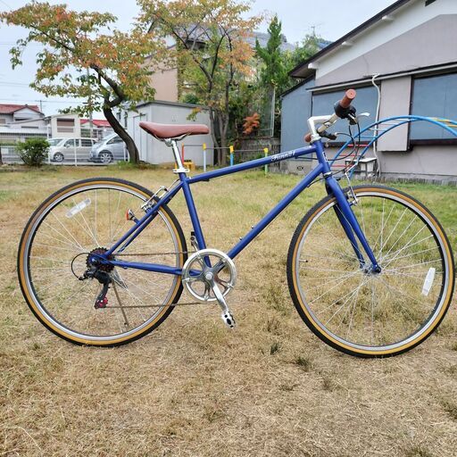 シフトワイヤー新品！ 26インチ 6段変速クロスバイク マットネイビー