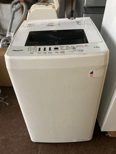 ☆中古￥9,300！【会員価格￥8,000】Hisense　4.5kg洗濯機　家電　2019年製　HW-E4502型　幅54cmｘ奥行54cmｘ高さ94cm　【BJ171】