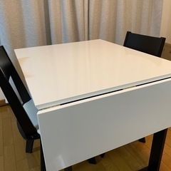 ダイニングセット　イス二脚回転