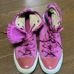【300円】コンバースピンクハイカットスニーカー