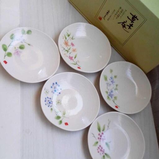 新品　市田ひろみ　草木庵　小皿5枚セット