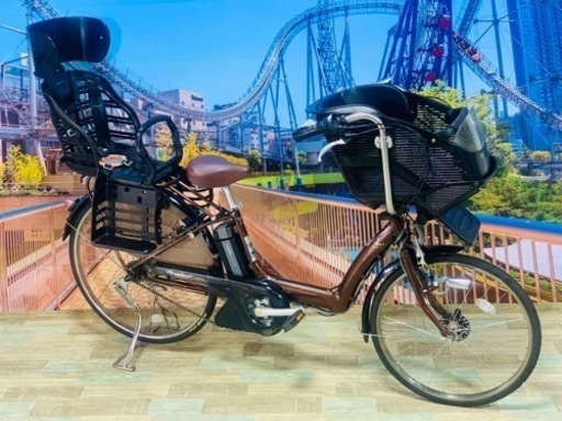 Ⅱ 4389 長生きバッテリー6.6A 26インチ　子供乗せ電動自転車　3人乗り