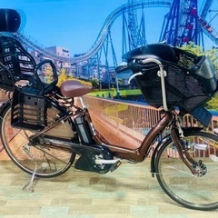 Ⅱ 4389 長生きバッテリー6.6A 26インチ 子供乗せ電動自転車 3人乗り