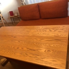 ナガノインテリア　レッドオーク　テーブル×ソファー5点セット