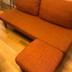 ナガノインテリア　レッドオーク　テーブル×ソファー5点セット