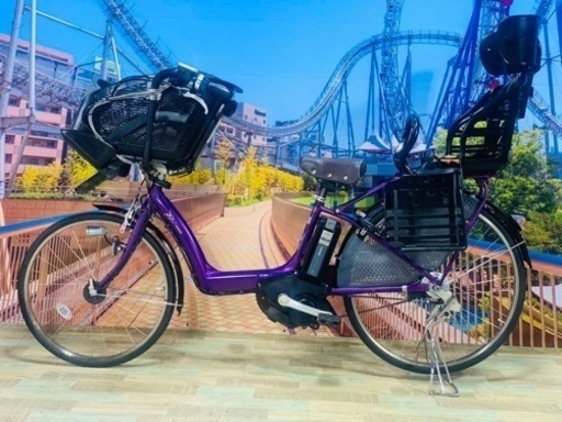 Ⅱ 4394 長生きバッテリー4.3A 26インチ　子供乗せ電動自転車　3人乗り