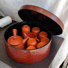1026-022 菓子鉢と急須と湯呑みセット