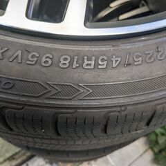 定価19,580円2WAYカーゴスラックスパンツBEIGE-美品 BMW F30.31シリーズ ホイール付き18インチのスタッドレスタイヤ付き4本セット