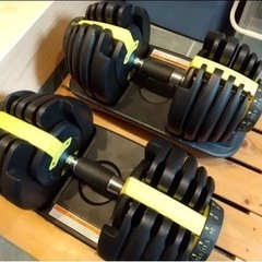 可変式ダンベル24kg2個セット ベンチ付き