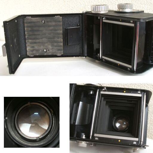 シャッター切れる☆レトロ マミヤ フレックス ニ眼レフカメラ レンズ