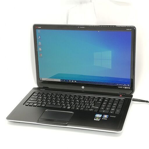 保証付 日本製 新品SSD 17.3型 ノートパソコン hp Pavilion dv7 中古美品 第3世代 i5 8GB DVDRW 無線 Bluetooth カメラ Win10 Office