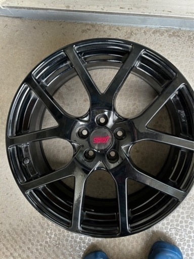 スバル XV STI オプションホイール　18インチ　7J ブラック　エンケイ製　美品