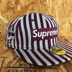 【286】キャップ SUPREME 13AW ストライプ