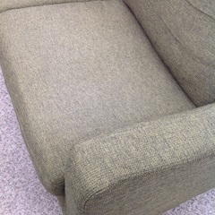 布製 グリーン 2人掛けソファー【9651180】