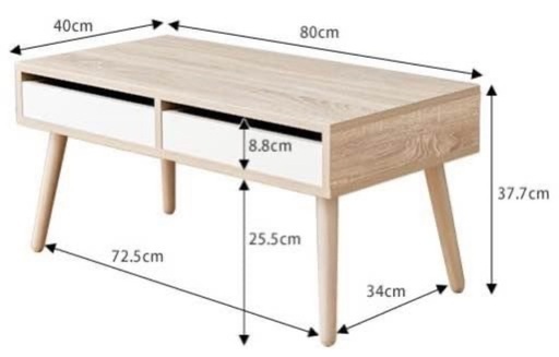 木製テーブル　(引き出し付き)