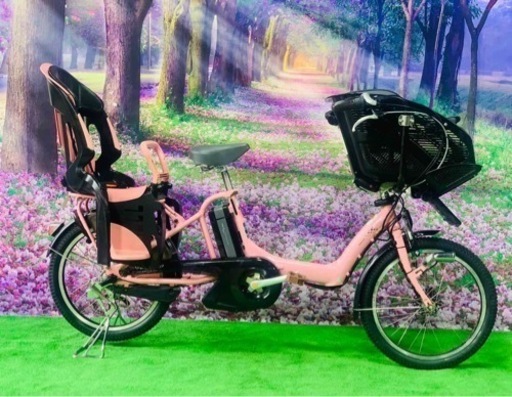Ⅱ 4405 新品長生き8.9A 新品日本製タイヤ　子供乗せ電動自転車　3人乗り