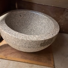 餅つき 石臼 いしうす 台 杵