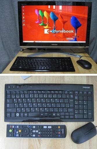 SSD換装済み！！訳有り/東芝液晶一体型AVPC/dynabook Qosmio/D710/T5BB/PD710T5BSFB/Win10Home/Core2Duo/P6200/2.13GHz/メモリ8G/SSD120G/DVD-RW/office2021