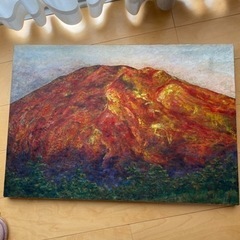 絵画　赤富士　油絵