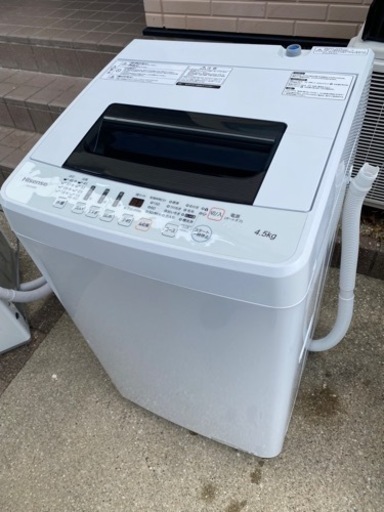 お薦め品‼️分解洗浄済み‼️ハイセンス洗濯機4.5kg2018年