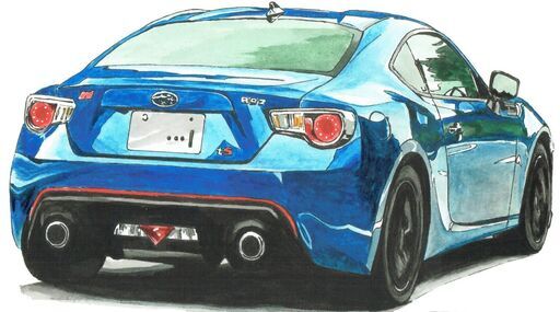 NC-057 スバル BRZ 限定版画 直筆サイン有 額装済 作家 平右ヱ門