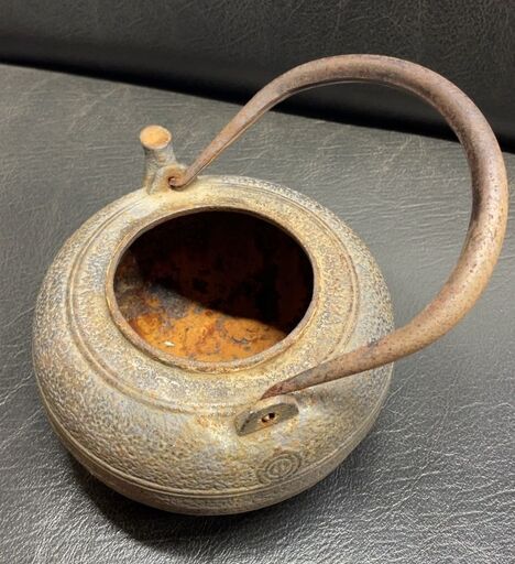 ☆中古☆煎茶道具 鉄瓶 茶器 茶道具 瑞雲堂 銅蓋 錆・汚れ有り