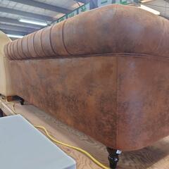 商談中【愛品倶楽部柏店】チェスターフィールド風　ヴィンセント　3人掛けソファー