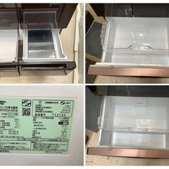 MITSUBISHI/三菱 6ドア冷蔵庫 600L 自動製氷機能付き MR-WX60A-BR 2017年製