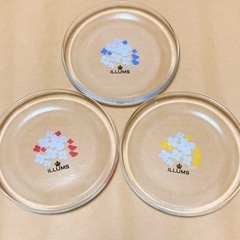 【未使用】ILLUMS ガラス皿　３枚セット