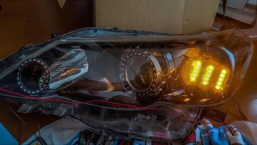 マークX 130系前期 ヘッドライト イカリング ワンオフ