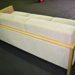 ヤ取8/13終了】≪zy776≫美品 オカムラ 3人掛け/トリプル ソファ
