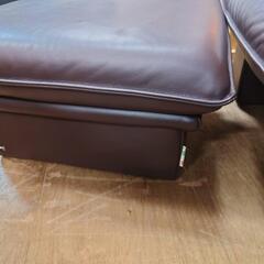 【愛品倶楽部柏店】ニコレッティ　アンバサダー　オットマン付き総本革1人掛けソファー