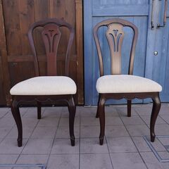 展示品◇IDC OTSUKA(大塚家具)取扱いのフルール Bダイニングチェア2脚