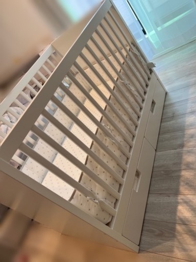 ベビーベッド IKEA STUVA マットレス付き