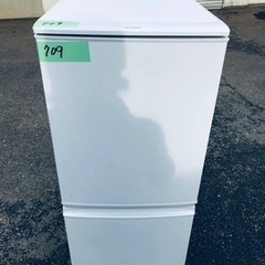 709番 シャープ✨ノンフロン冷凍冷蔵庫✨SJ-D14A-W‼️