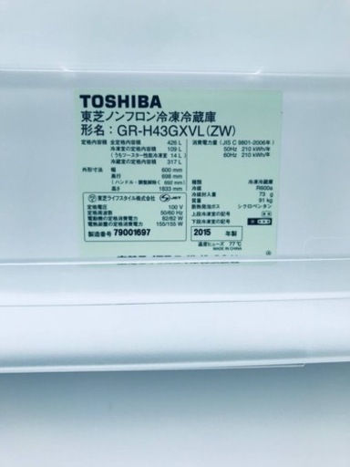716番 東芝✨ノンフロン冷凍冷蔵庫✨GR-H43GXVL‼️ 割引