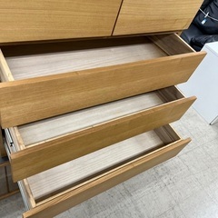 J1759 廃番 希少デザイン 良品計画 タモ材チェスト 4段チェスト