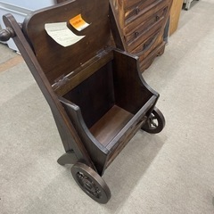 カリモク アンティーク ワゴン マガジンラック