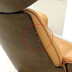 札幌市/清田区 冨士ファニチア リクライニングチェア ハンマーヘッドシャーク ブラウン系 2014年製 回転チェア 1人掛け 美品