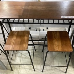 カウンターテーブル➕イス✖️4脚】クリーニング済み【管理番号82810】