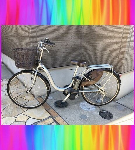 超容量12.3Ah2018！pas with パスウィズ　電動自転車　電動アシスト自転車　26インチ　中古 　10286