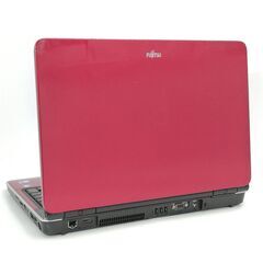 保証付 日本製 Wi-Fi有 15.6型 ノートパソコン 富士通 NF/G70 赤色 中古