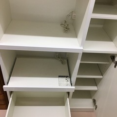 美原店 食器棚 ホワイト 幅90 奥行45 高さ180