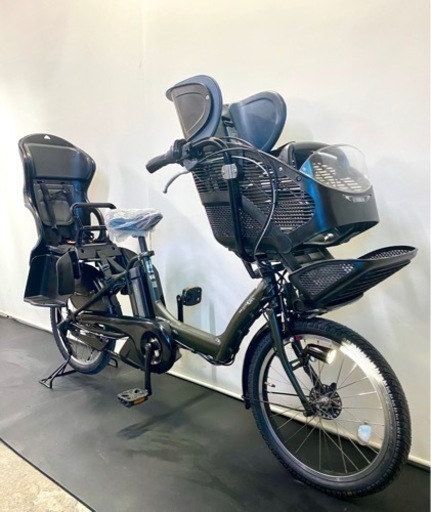 関東全域送料無料 保証付き 電動自転車　ヤマハ　パスキッスミニ　20インチ 3人乗り 8.9ah 緑