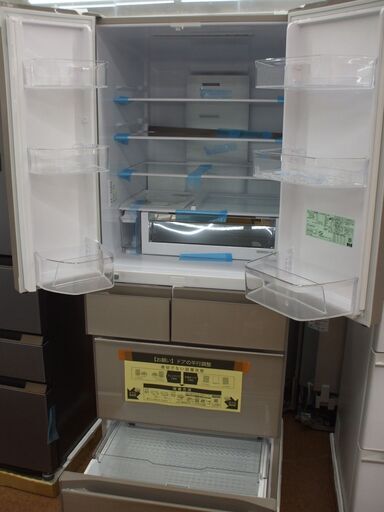 【店頭受け渡し】日立　6ドア 冷凍冷蔵庫　R-HW60R　602 L　2022年製　中古品