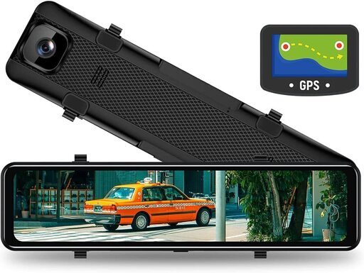 2022版】ドライブレコーダー ミラー型 前後カメラ 12インチ仕様 