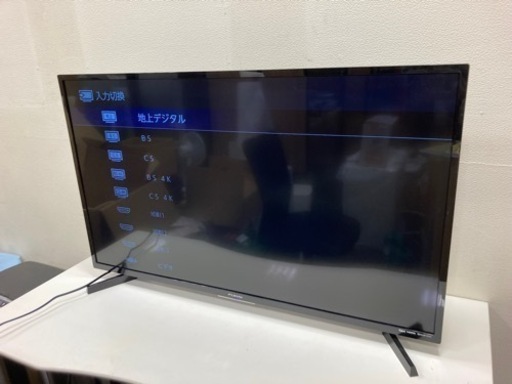 【中古品】FUNAI FL-43U4020 43型 4Kチューナー 液晶テレビ 本体のみ リモコン無し