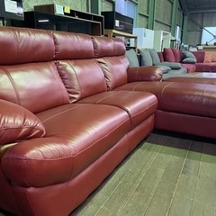 カウチソファー！本革製！新品です！334,000円ヲ79,800円